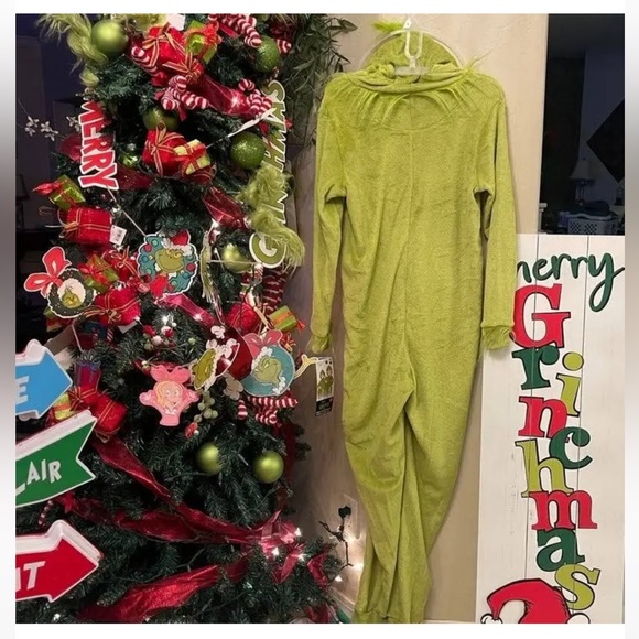 Dr Seuss The Grinch Women’s Union Suit Onesie Pajamas Size M - Picture 7 of 12